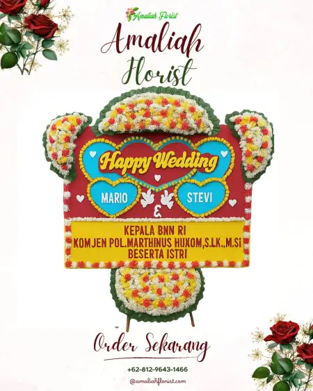 Papan Bunga Pernikahan Batumalang